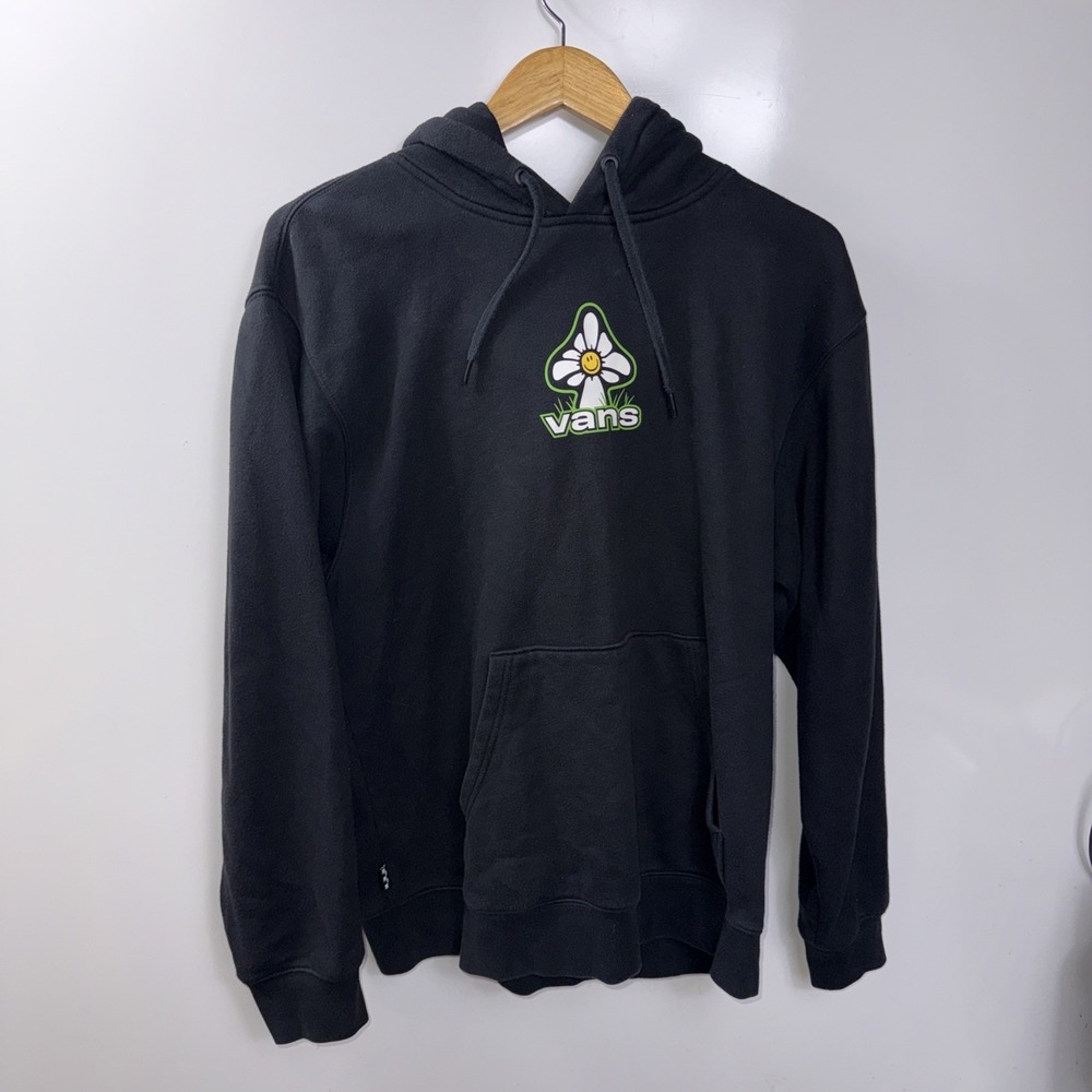 VANS Men Medium Black BETTER TOGETHER TRIPPY MUSHROOM Pullover Hoodie